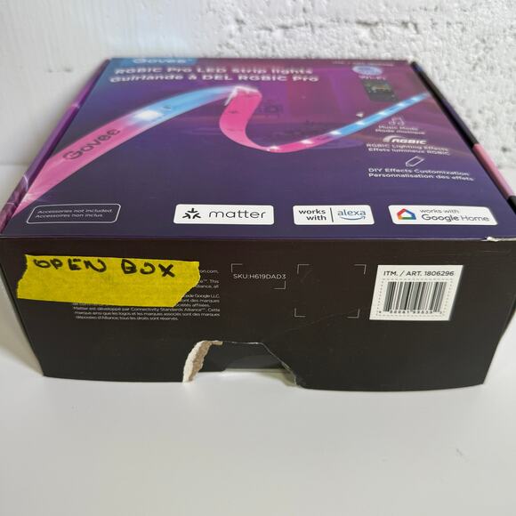 Govee Smart RGBIC Pro 49.2 Ft LED Strip Lights, open box - Picture 3 of 10